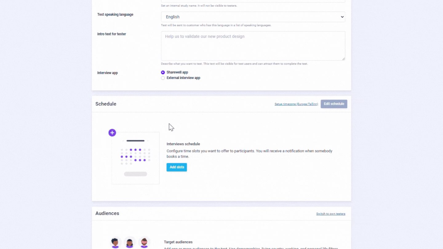 user interview scheduler